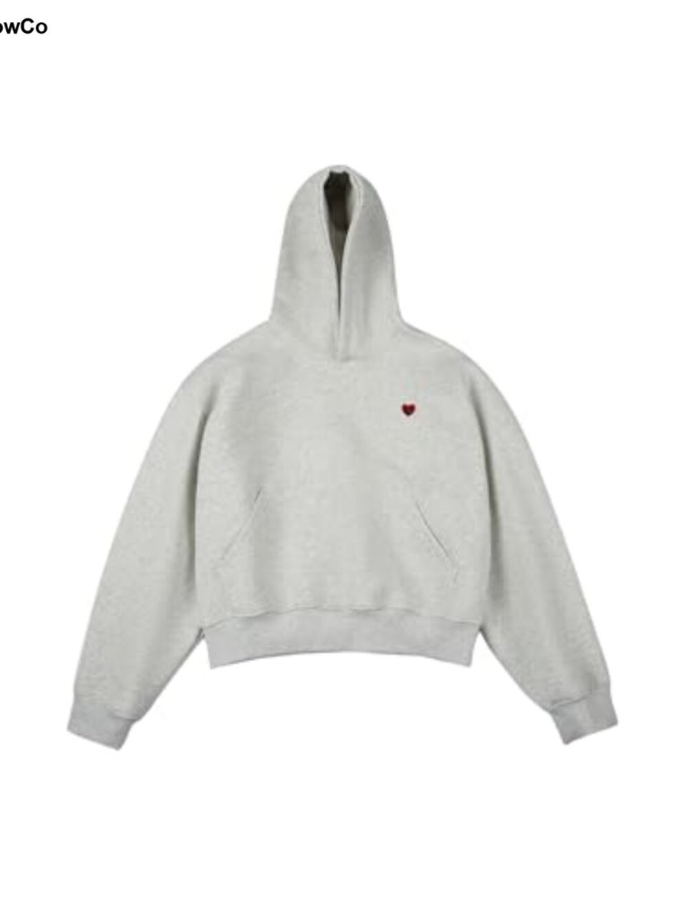 Oversized Cropped Pullover Hoodie Unisex Y2K Fleece Pocket Sweatshirt